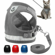 Load image into Gallery viewer, Pet cat harness with leash escape-proof adjustable breathable vest
