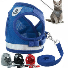 Load image into Gallery viewer, Pet cat harness with leash escape-proof adjustable breathable vest
