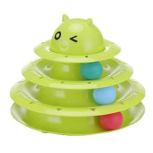 Load image into Gallery viewer, VIP Funny Pet Interactive Toy Cat Colorful 3/4-Layer Plastic Tower Tracks Toy With Balls For IQ Traning
