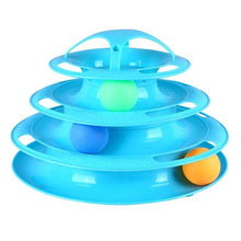 Load image into Gallery viewer, VIP Funny Pet Interactive Toy Cat Colorful 3/4-Layer Plastic Tower Tracks Toy With Balls For IQ Traning

