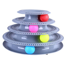 Load image into Gallery viewer, VIP Funny Pet Interactive Toy Cat Colorful 3/4-Layer Plastic Tower Tracks Toy With Balls For IQ Traning
