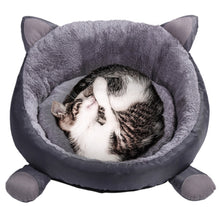 Load image into Gallery viewer, Cotton Cat Bed House for Cats Winter Warm Cat Mat Cute Cat Beds Round Cushion Beds for Small Dog Kennel Pet Cat Bed Cama Gato
