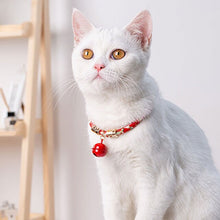 Load image into Gallery viewer, Pet Cat Collar With Bell Charm Necklace Collar For Cats Rabbit Small Dogs Chihuahua Collars Adjustable 29-36cm Pet Accessories
