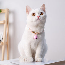 Load image into Gallery viewer, Pet Cat Collar With Bell Charm Necklace Collar For Cats Rabbit Small Dogs Chihuahua Collars Adjustable 29-36cm Pet Accessories
