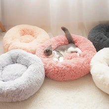 Load image into Gallery viewer, Cat Bed Plush Dounts Calming Dog Beds Hondenmand Pet Kennel Super Soft Fluffy Comfortable for Large Dogs OR Cats House
